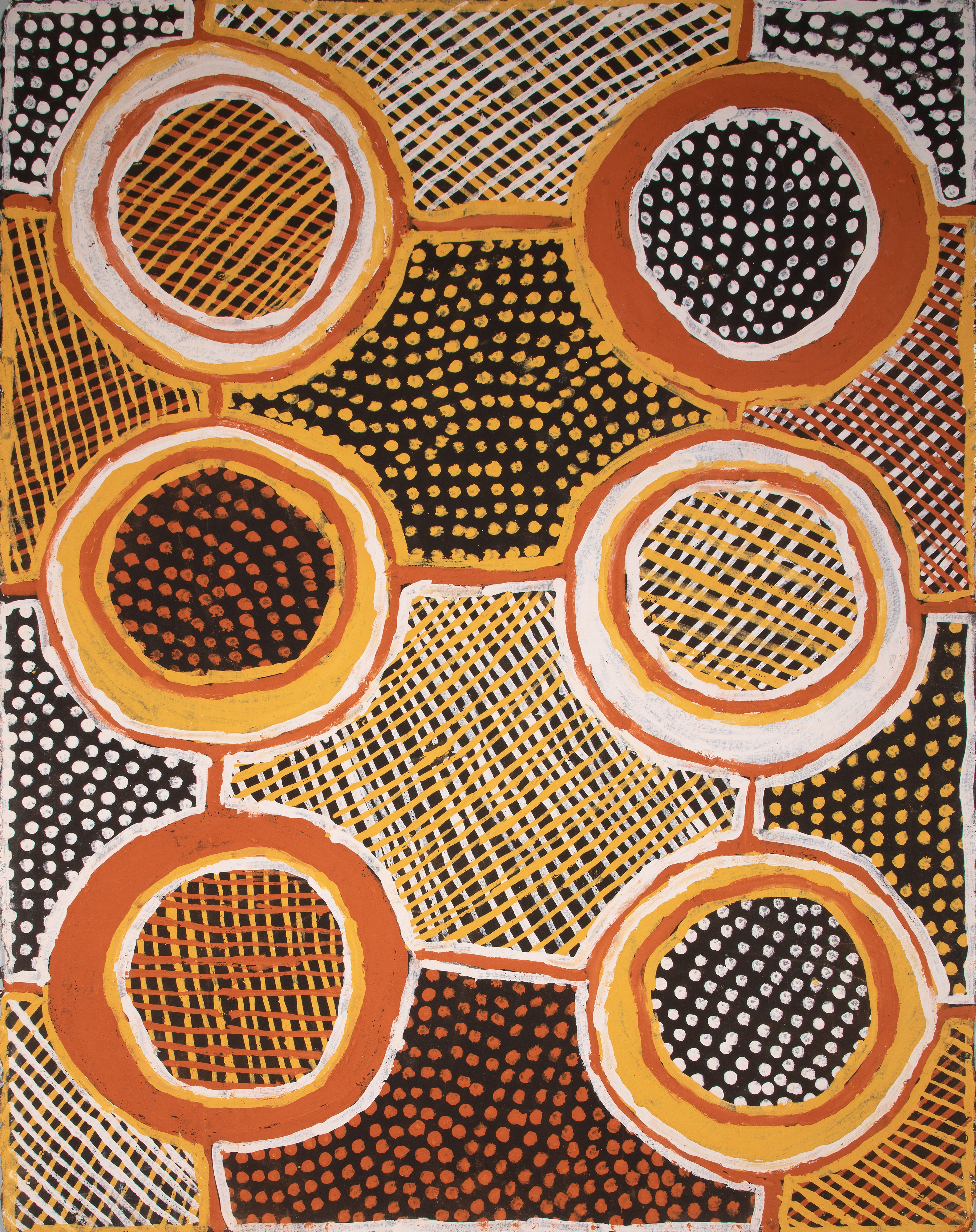 JEAN BAPTISTE APUATIMI, Untitled (Kulama), 2002, Natural pigments on paper. Gift of Richard Klingler and Jane Slatter, 2021 2021.0011.013.